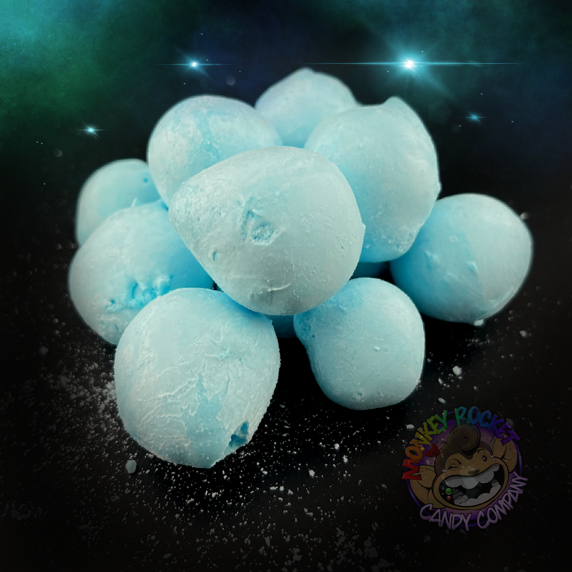 Blue Razz Meteor Melts - Freeze Dried Taffy – Monkey Rocket Candy